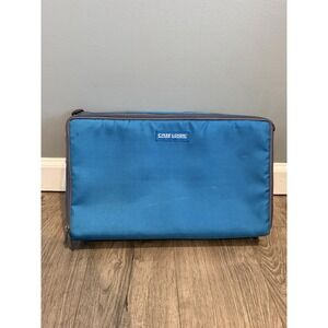 Case Logic Teal Blue Cassette Carrying Case Tape Storage Holder w/Removable Rack